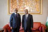 Côte d’Ivoire : Alassane Ouattara échange avec Serge Ekué (BOAD)